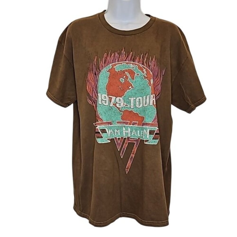 Van Halen Graphic Tee Unisex Size Large New Band T-shirt 1979 World Tour